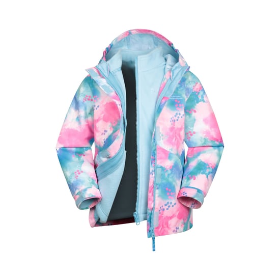Mountain Warehouse Childrens/Kids Aries Watercolour 3 in 1 Waterproof Jacket (Blue)