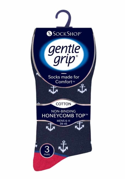 Gentle Grip - 6 Paar Herren Gentle Grip nicht elastische Socken - MGG549 - Image 2