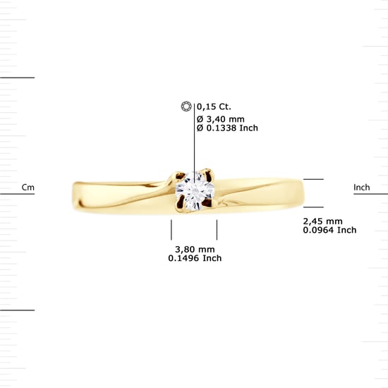 DIADEMA - Ring - Diamond - Yellow Gold