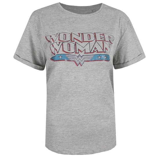 DC Comics Wonder Woman Retro Damen T-Shirt, Grau - Image 1