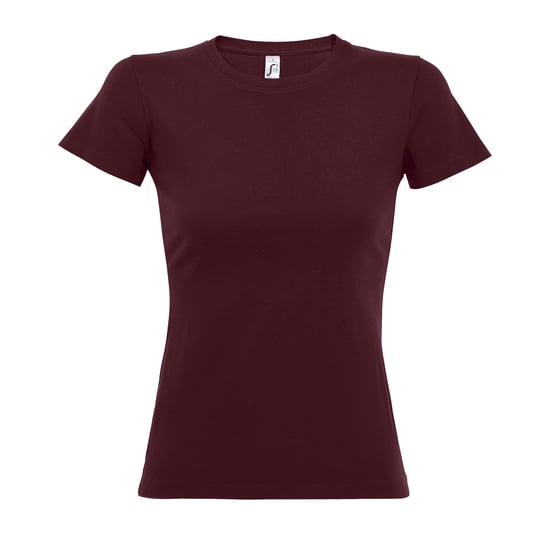 SOLS Imperial Damen T-Shirt, Kurzarm, Rundhalsausschnitt (Burgunder) - Image 1