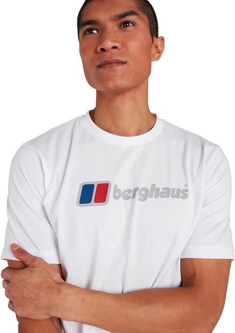 Berghaus Herren Bio-T-Shirt mit großem Logo in Weiß - Image 4