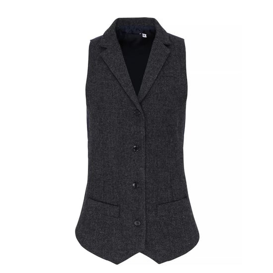 Premier Womens/Ladies Fischgrätenweste (Charcoal) - Image 1