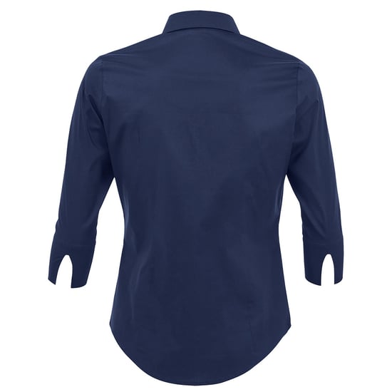 SOLS Womens/Ladies Effect 3/4 Sleeve Fitted Work Shirt (Dunkelblau) - Image 2