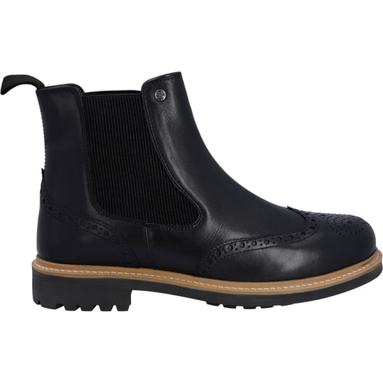 Hunter Cawdor Leder Herren Stiefel Schwarz - Image 6
