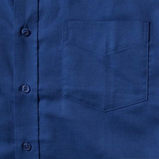 Russell Collection Herren-Kurzarmhemd aus pflegeleichtem Oxford (Bright Royal) - Image 3