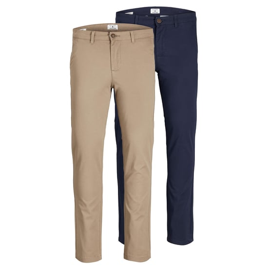 JACK&JONES Herren Mehrpack-Hosen, Marco Paspeltaschen Tiefer Schnitt Chinos, 2er-Pack - Image 1