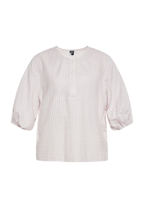 Dreimaster Bluse Damen Helllila Wollweiss - Image 1