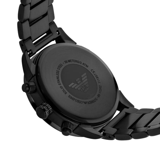 Emporio Armani Mario Schwarz Herren Armbanduhr AR11242 - Image 4