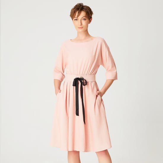 Ausgestelltes Kleid mit breitem Gürtel - Image 3