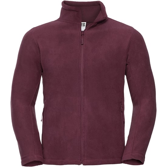 Russell Mens Full Zip Outdoor Fleece Jacke (Burgund) - Image 2
