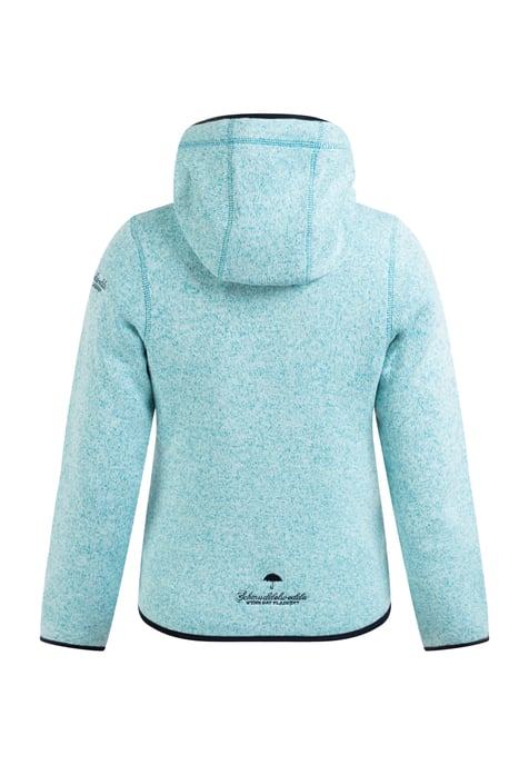 Schmuddelwedda Strickfleecejacke Mädchen TÜRKIS MELANGE-280 - Image 2