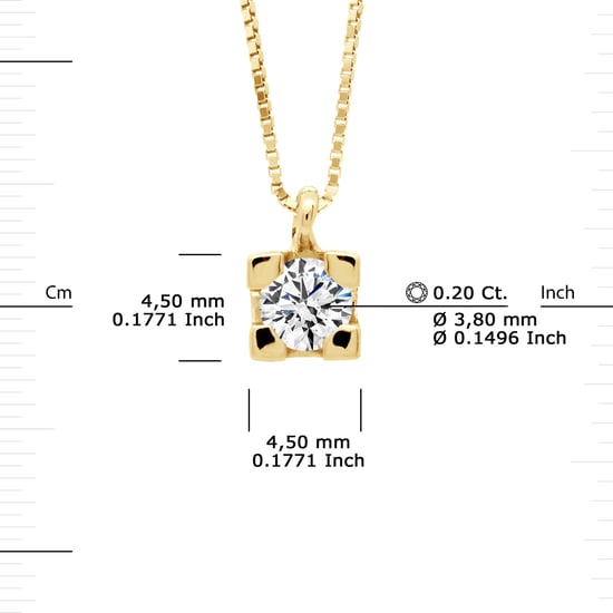 DIADEMA - Necklace with Diamonds - Yellow Gold - Venetian Chain