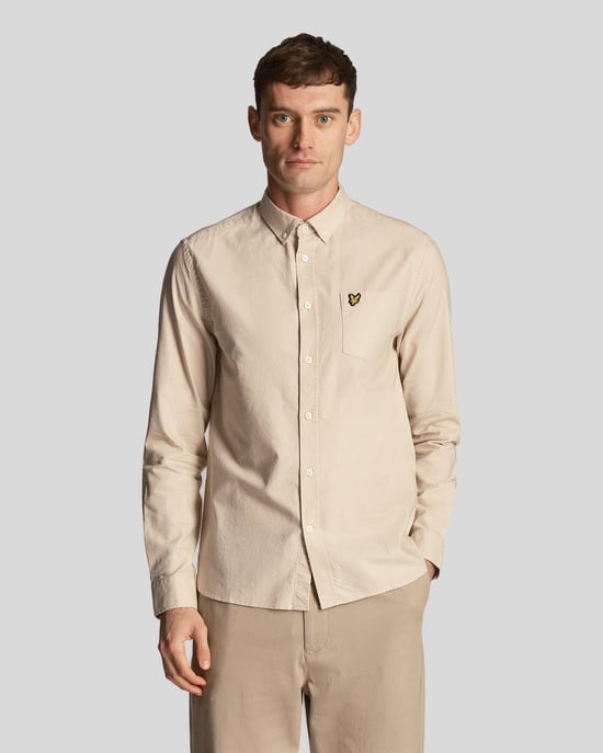 Lyle & Scott Leichtes Oxford-Hemd für Herren in Beige - Image 1