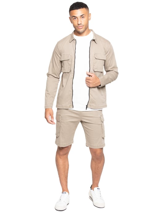 Enzo | Herren Cargo Shorts - Beige - Image 6