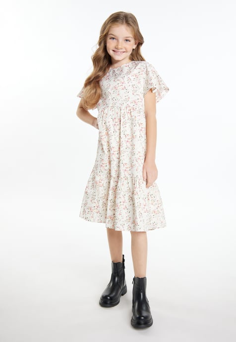 Dreimaster Kleid Mädchen (Kids) Wollweiß Blume - Image 2