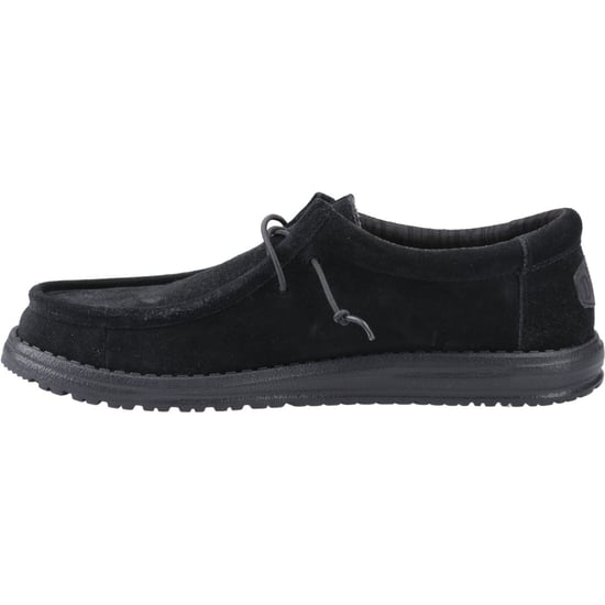 HEYDUDE Wally Suede Wildleder Herren Schwarz Bootsschuhe - Image 4