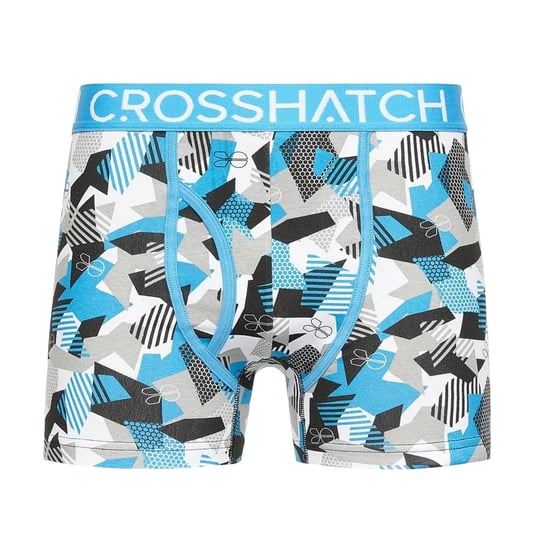 Crosshatch - "Crystaline" Boxershorts für Herren (3er-Pack) (Malibu-Blau/Schwarz/Grau) - Image 3