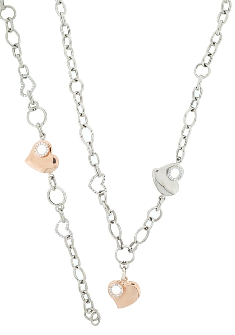 Orphelia Damen-Set aus 925er Sterlingsilber: Kette + Armband – Silber/Rosé SET-049 - Image 4