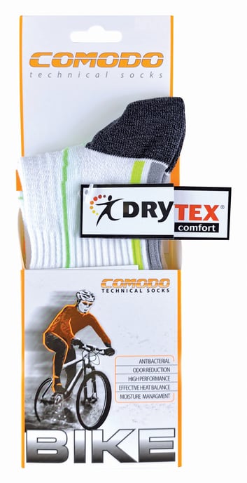 COMODO - Unisex Chaussettes Cyclisme sport Velo Route anti Tranpirante Basses - Blanc Vert - Image 2
