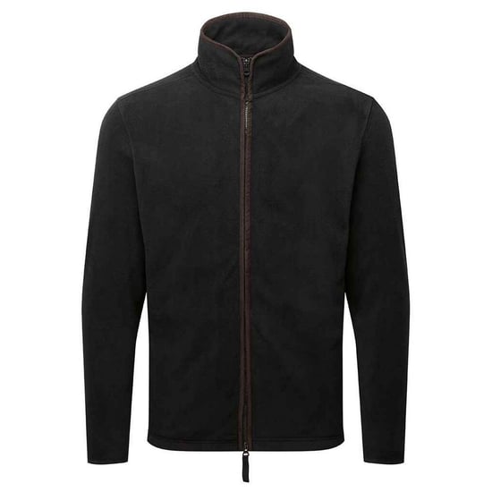 Premier Mens Artisan Fleece-Jacke (Schwarz/Braun) - Image 1