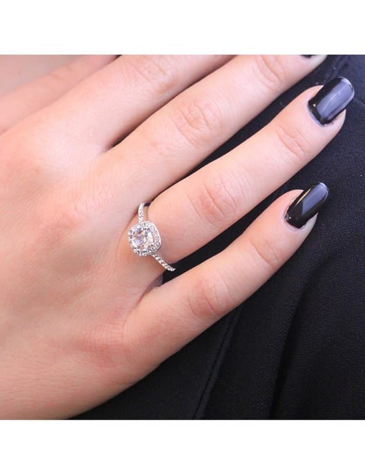 Kuscheliger Ring - Silber und Kristall - Image 2