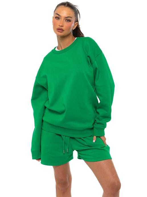 Enzo Womens Oversized Sweatshirt - Grün - Image 1