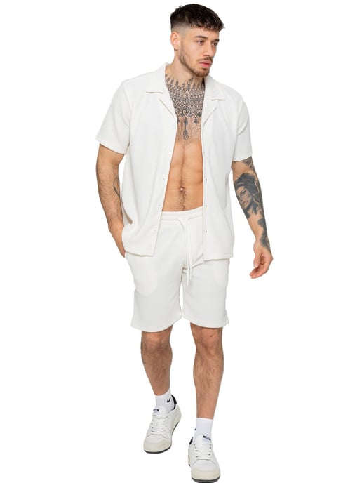 Enzo | Herren Strukturierte Hemden & Shorts Set - Image 2