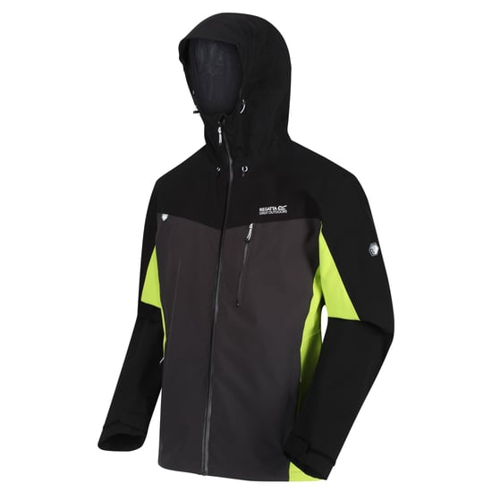Regatta Mens Birchdale Waterproof Hooded Jacket (Ash/Black)