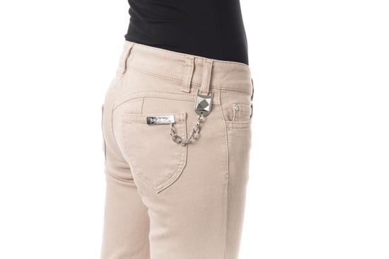 BYBLOS Women's Beige Cotton Jeans & Pant