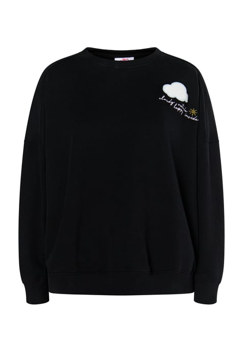 Mymo Sweatshirt mit Rundhalsausschnitt Damen schwarz - Image 1
