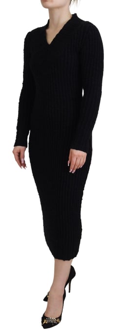 Dolce & Gabbana Schwarzes Wollstrickkleid für Damen - Image 2