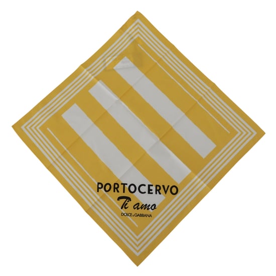 Dolce & Gabbana Gelbes Portocervo Baumwollschal Wickeltuch Damen Schal - Image 1