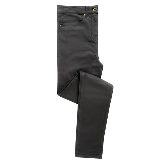 Premier Womens/Ladies Performance Chino Jeans (Charcoal)