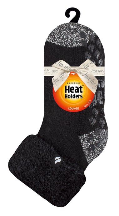Kinder Flauschige Bett-Socken | Heat Holders | Warme Gemütliche Thermosocken für Jungen und Mädchen - Schwarz - Image 2