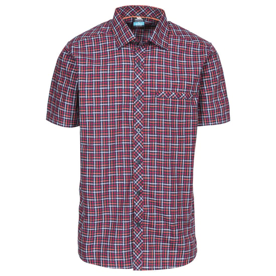 Trespass Herren Baffin Kurzarm Casual Shirt (Prune Check) - Image 1