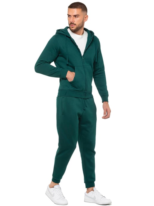 Enzo | Herren Zip Hoodie Trainingsanzug Set - Grün - Image 5