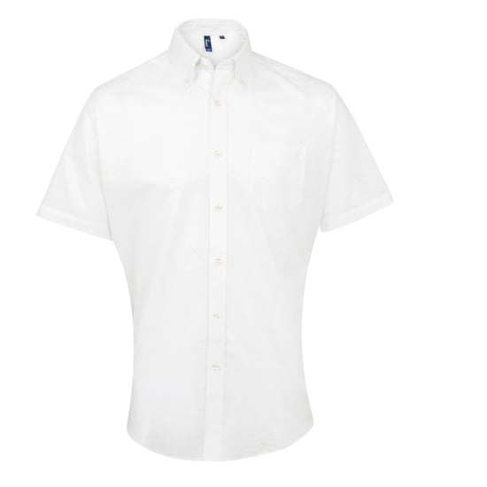Premier Signature Herren Oxford-Hemd / Arbeitshemd, kurzärmlig (Weiß) - Image 1