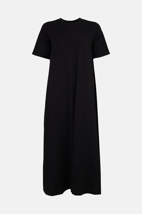 Clean Cotton Trapeze Midi Dress