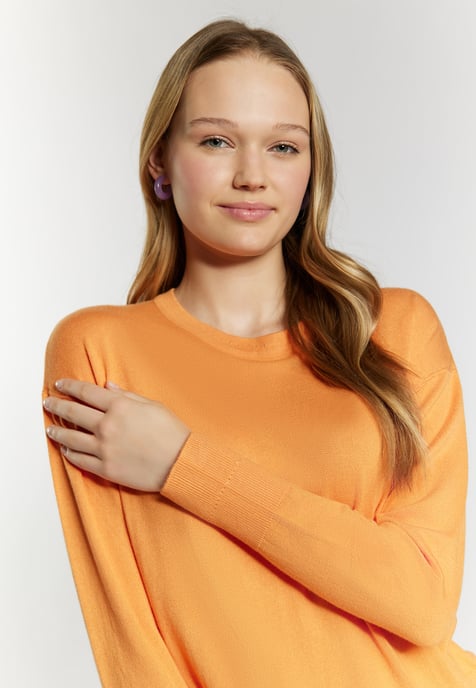 Mymo Strickpullover Damen orange - Image 5