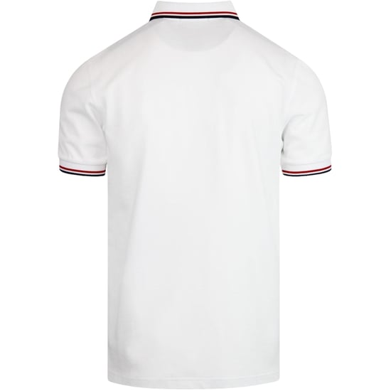Fred Perry M3600 Twin Tipped Polo Shirt In White - Image 2