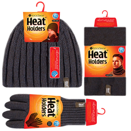 Herren Mütze, Halswärmer & Handschuhe Set | Wärmehalter | Winter gestrickt warmes Zubehör Set - Khaki Grün - Image 2