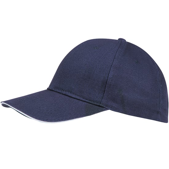 SOLS Unisex Buffalo 6 Panel Baseball Cap (French Navy/White)