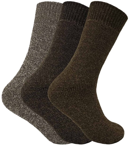 Sock Snob - Homme 3 Paires Bottes Chaussettes en 4 Couleurs - Brun - Image 1