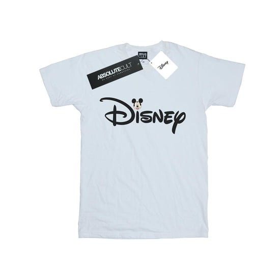 Disney Womens/Ladies Mickey Mouse Logo Head Cotton Boyfriend T-Shirt (White)