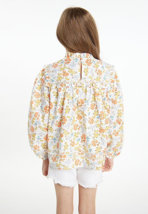 Dreimaster Bluse Mädchen (Kids) Orange Mehrfarbig - Image 4