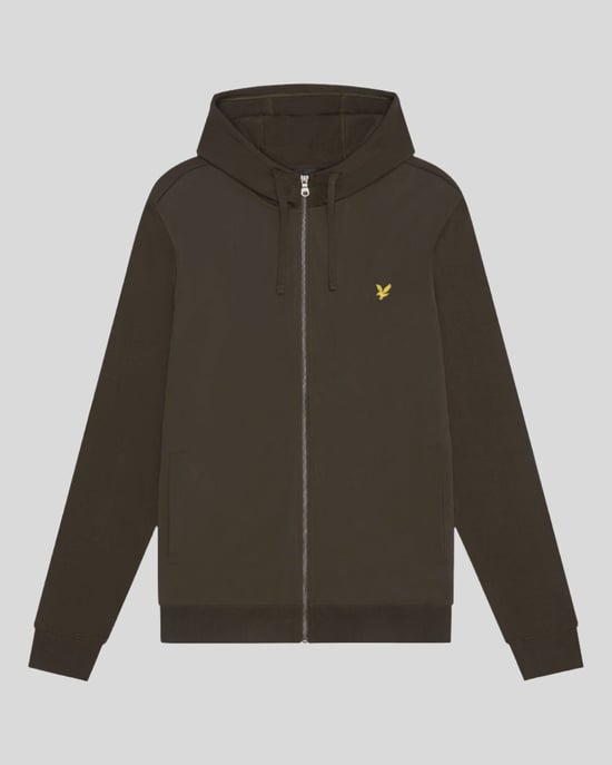 Lyle & Scott Hybrid Kapuzenpullover mit Rei�verschluss Gr�n - Image 5