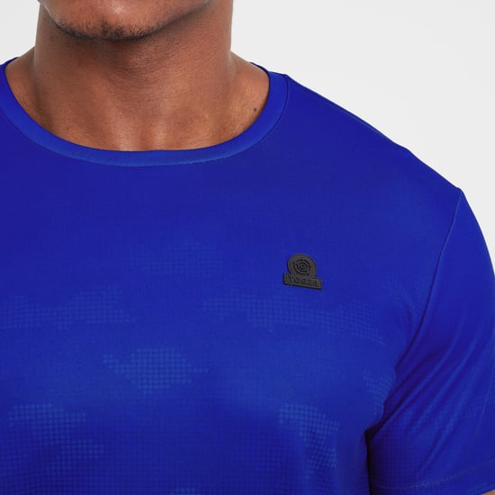 Kildwick Mens Tech T-Shirt Sapphire Blue Dot Camo