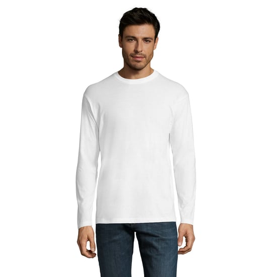 SOLS - "Monarch" T-Shirt für Herren Langärmlig (Weiß) - Image 1