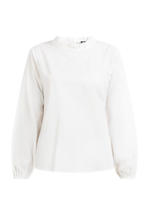 Dreimaster Langarmbluse Damen Wollweiß - Image 1
